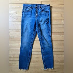 Women’s Gap True Skinny Button Front Light Wash Jeans